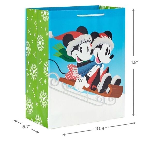 Hallmark Mickey and Minnie Mouse Holiday Gift Bags set of 8 NWT - Picture 12 of 12
